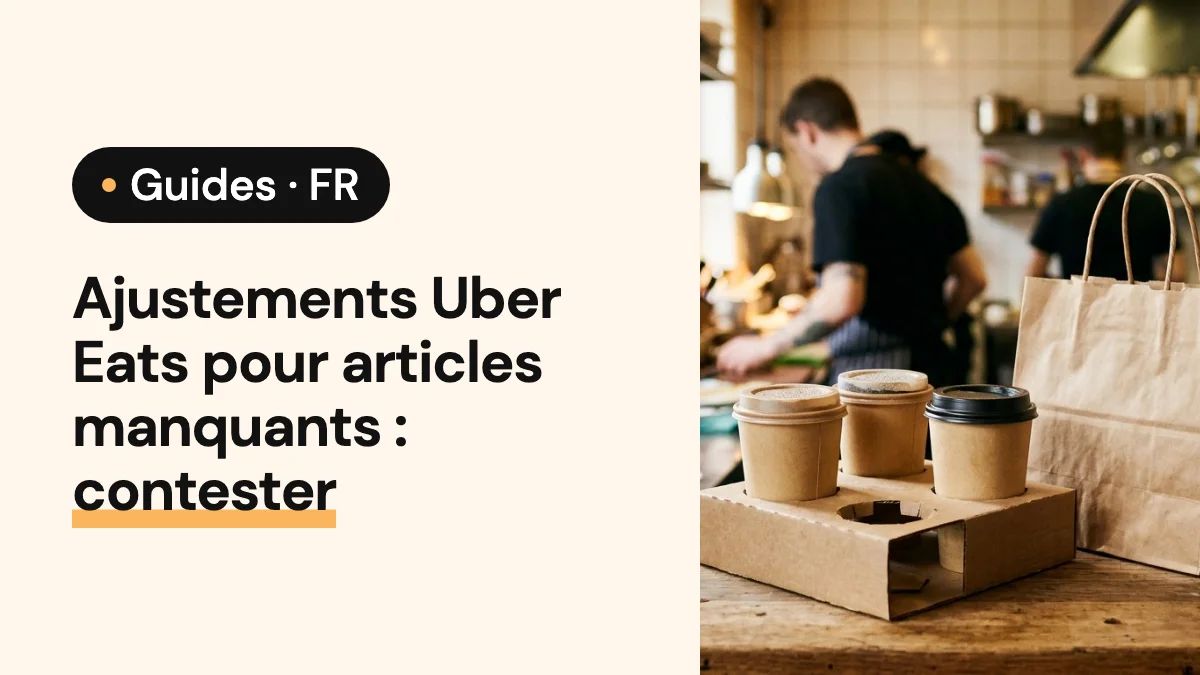 Image de couverture de l’article : Ajustements Uber Eats pour articles manquants : contester