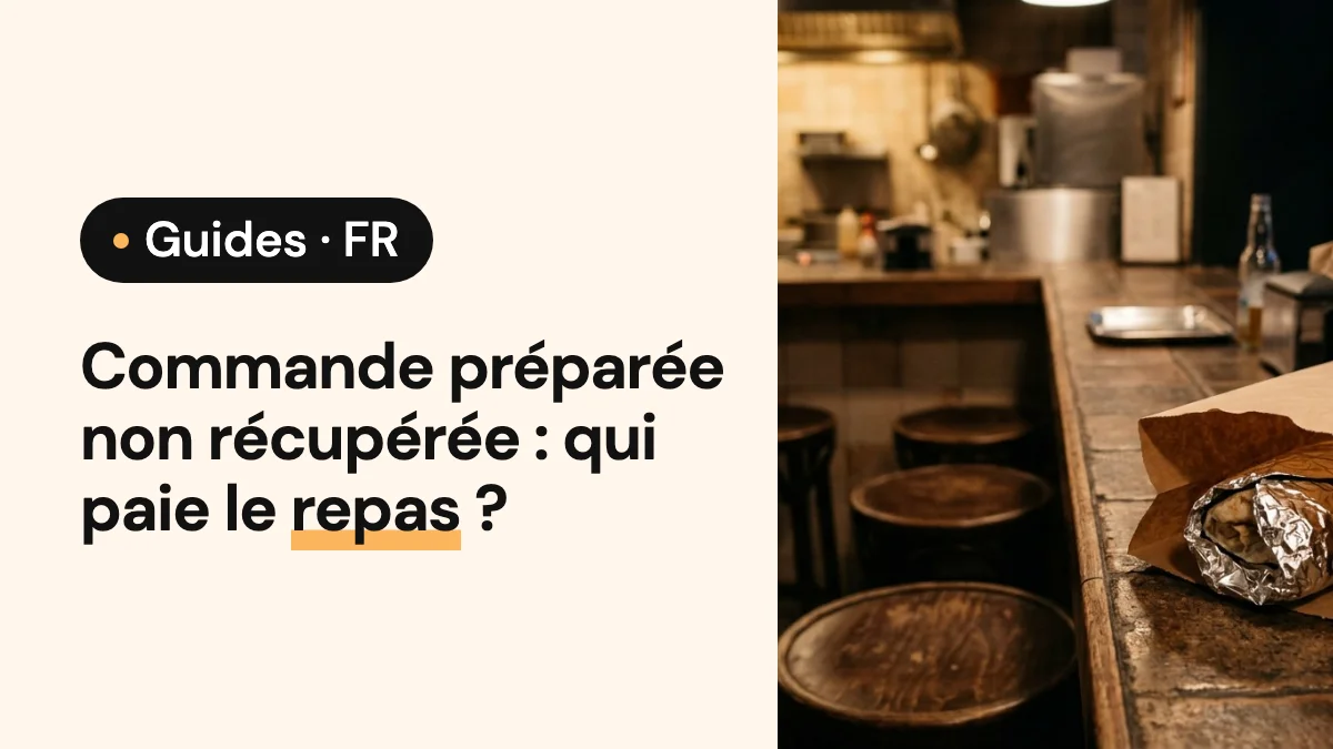 Image de couverture de l’article : Commande préparée non récupérée : qui paie le repas ?