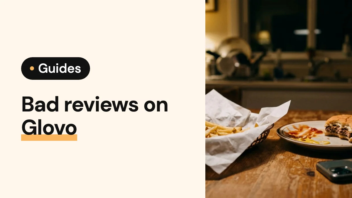 Cover image of the article: Bad reviews on Glovo: where to find them and what to do