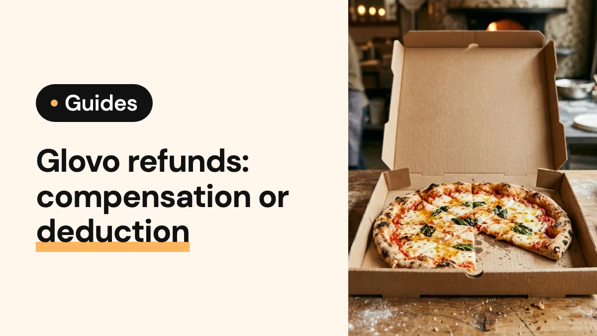 Cover image of the article: Glovo refunds: compensation or deduction