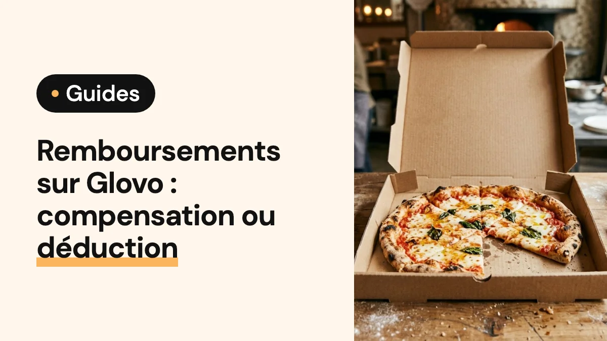 Image de couverture de l’article : Remboursements sur Glovo : compensation ou déduction