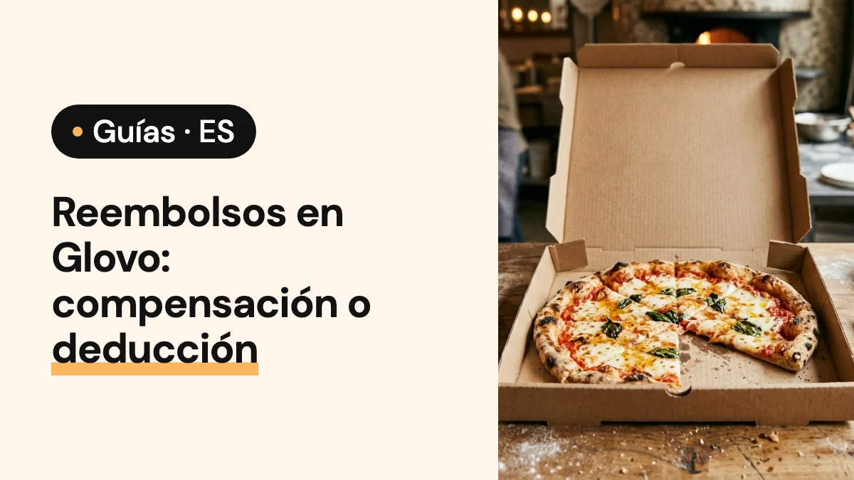 Imagen de portada del artículo: Reembolsos en Glovo: compensación o deducción