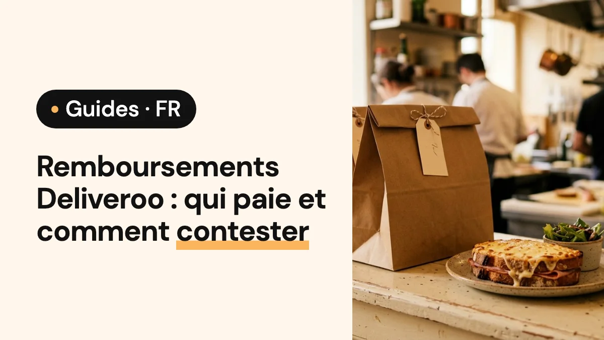 Image de couverture de l’article : Remboursements Deliveroo : qui paie et comment contester