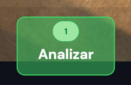El botón Analizar del Tracker, con el contador de fotos en 1, sobre la pantalla de cámara